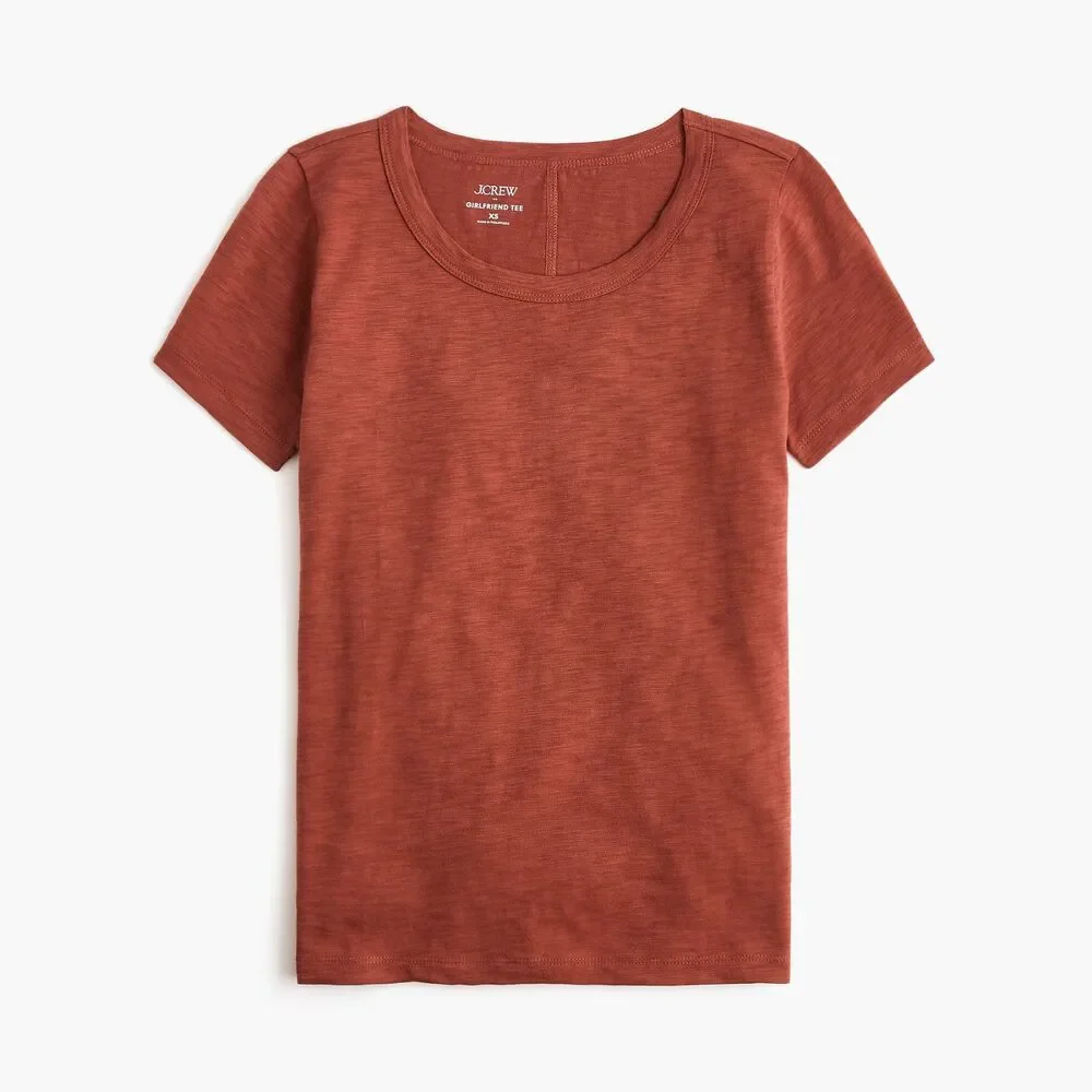 New J. Crew Factory Girlfriend Crewneck Short Sleeve Tee Shirt  Sz M
